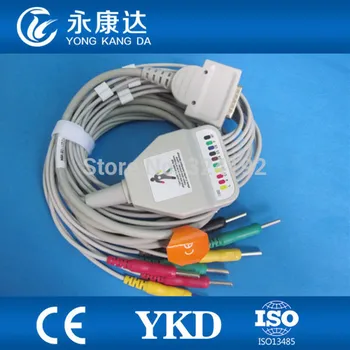 

Compatible Shanghai Burdick one-piece series EKG cable with 10 lead IEC,Din 3.0