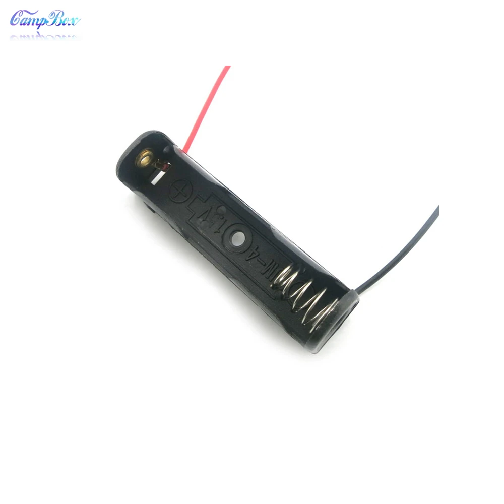

10Pcs 1xAAA Battery Case Holder Socket Wire Junction Boxes With 15cm Wires