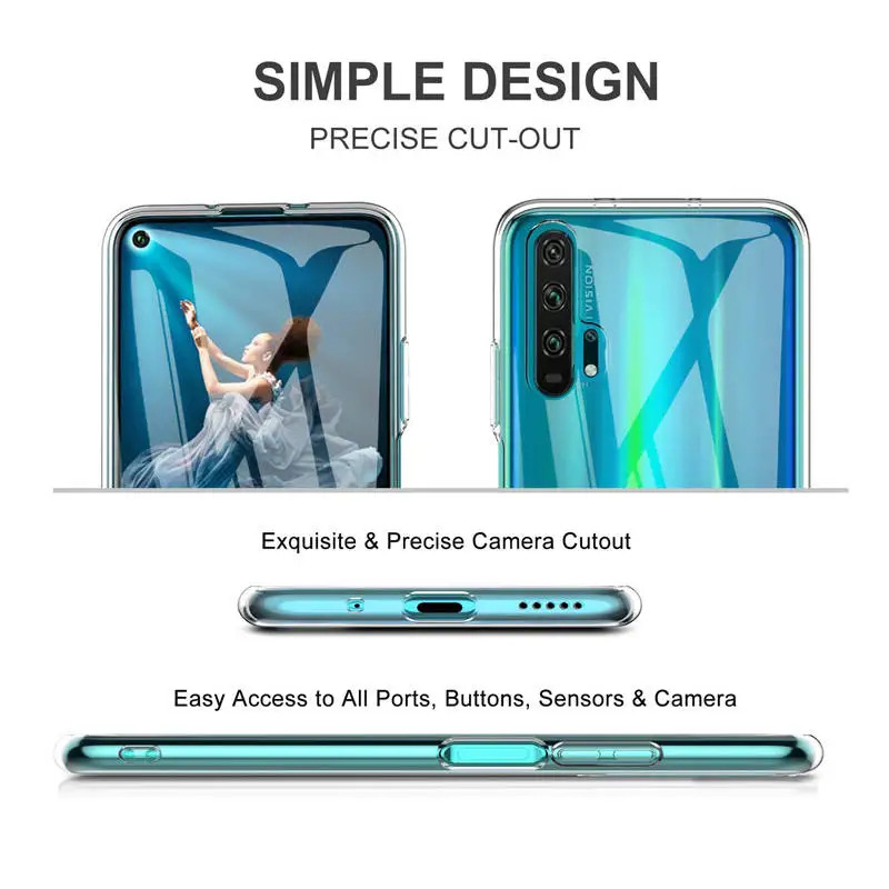 Чехол для Huawei Honor 20 Pro Мягкий Силиконовый ТПУ чехол 6 26 дюйма телефона тонкий