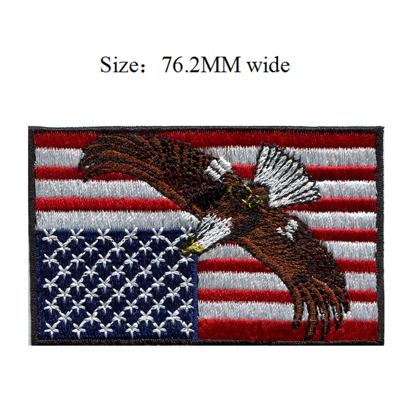 American flag jessecmault patch 762 mm widthgolden eagleironning on