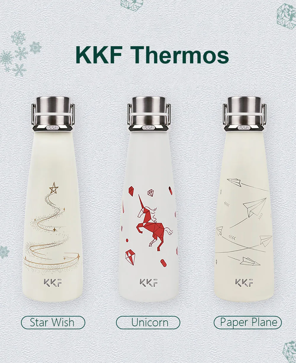 Xiaomi KKF Вакуумная бутылка 24 часа в сутки изоляционная чашка термосы Нержавеющая сталь термос 475 мл кружка для путешествий, Портативный спортивные холодной чашки