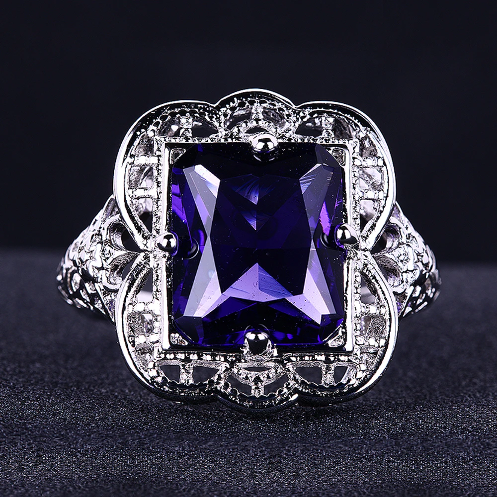 925 sterling silver aquamarine ring Women Party Trendy Square personalized tiff | Украшения и аксессуары