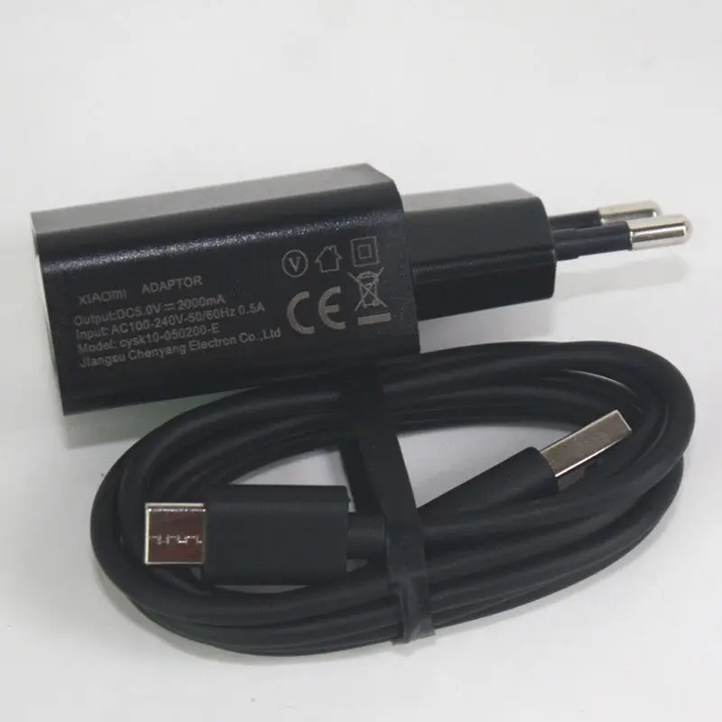 Оригинальное быстрое зарядное устройство Xiaomi 5 в 2 а EU + USB кабель Type C для Mi 4 Max