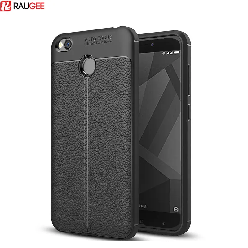 

For Xiaomi Redmi 4X Shockproof Leather Grained TPU Silicon Phone Protector Cases Cover For Xiaomi Redmi 4X Pro 5.0 Inch
