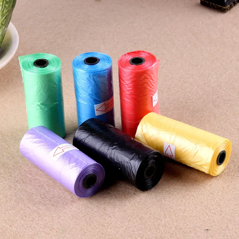 

6 Rolls/90pcs Puppy Pet Waste Garbage Poop Clean Refill Pick-Up Bag Plastic random color