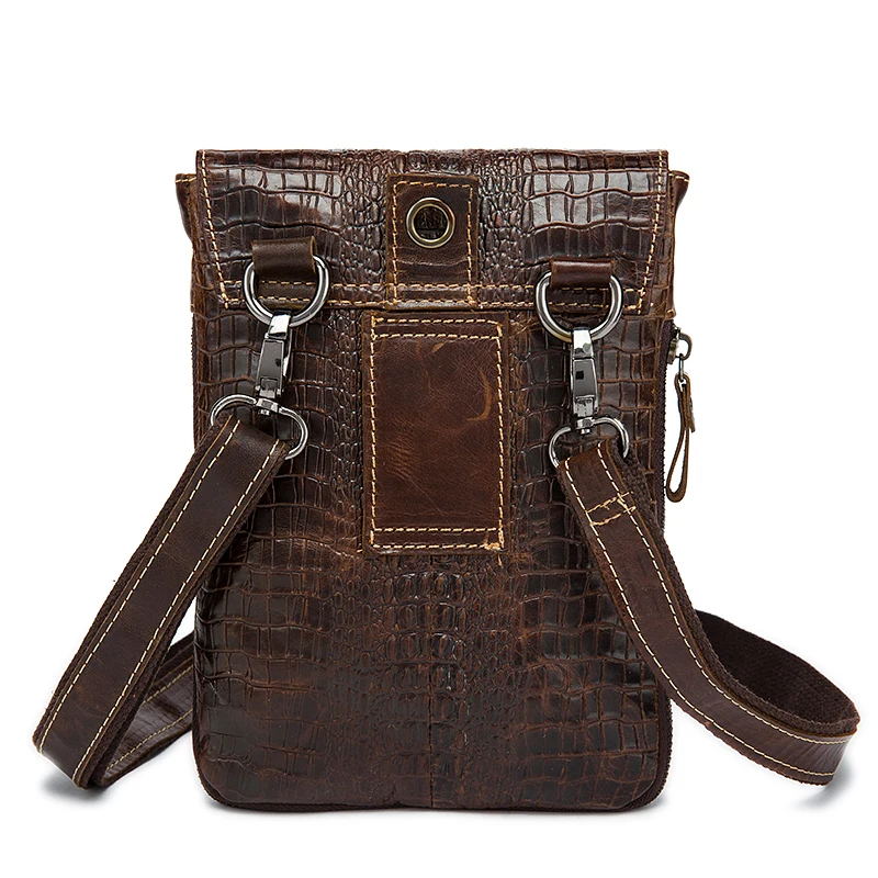 WESTAL Натуральная Кожа Мужчины Сумки Талия Пакеты Человек Crossbody Сумка Натуральной