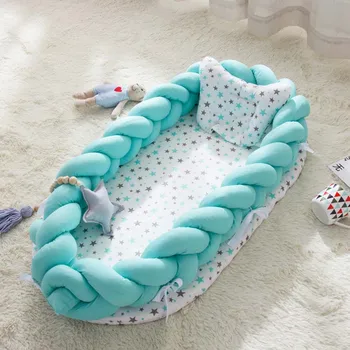 

Portable Bionic Bed Cotton 50*90*1cm Portable Bionic Bed Toddler Cotton Cradle Baby Bassinet Bumper Sleeper 0-2 Years