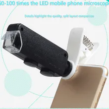 Портативный микроскоп 100x высокой мощности лупа со светодиодной подсветкой фиолетовый проверить деньги ювелирные изделия идентификации оптический объектив мобильного телефона