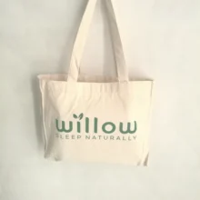 500 шт./лот, простой стиль, натуральный органический хлопок, Холщовая Сумка для покупок с толстой ручкой, Модная хлопковая тканевая сумка для подарка