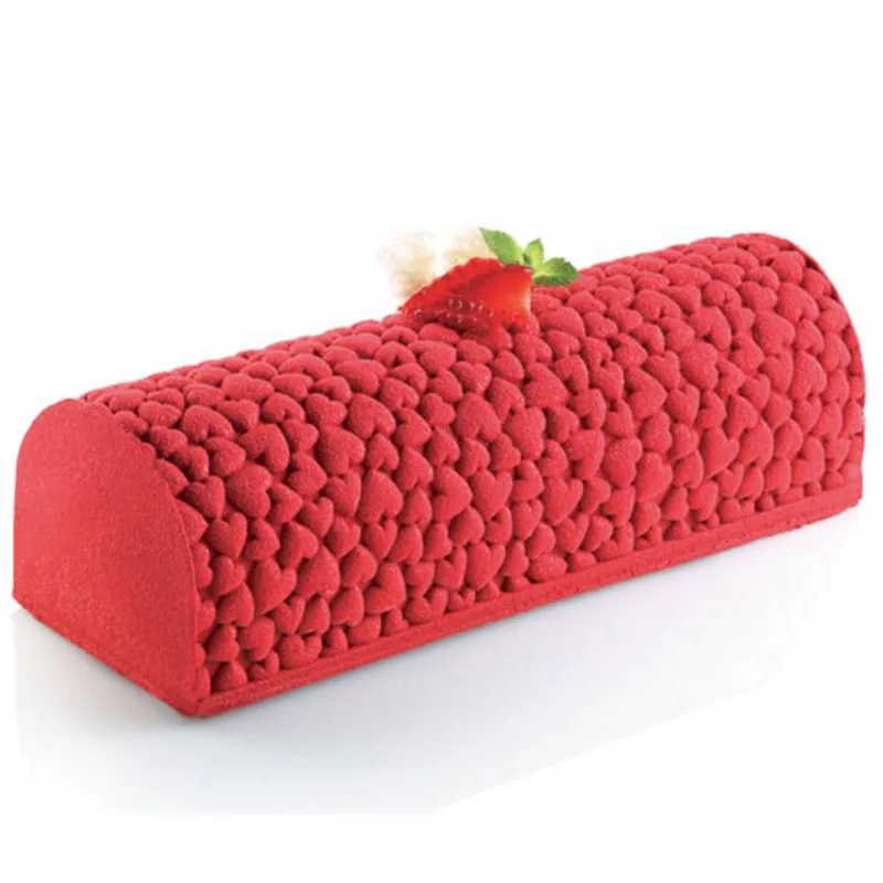 2 шт. силиконовый коврик в форме сердца форма для торта лист выпечки Twinkie Mousse Buche Log