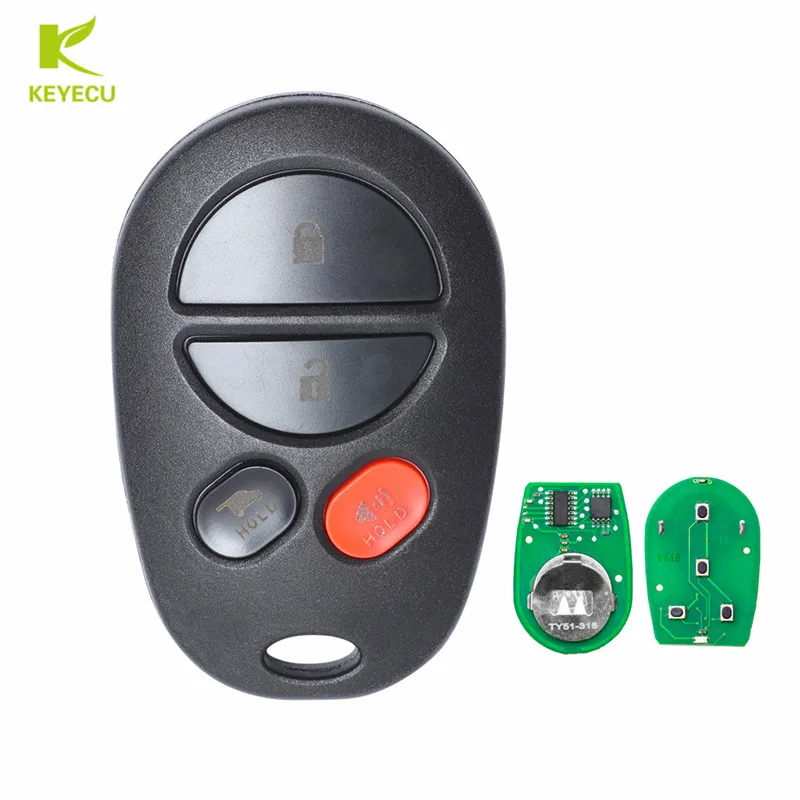 Запасная деталь KEYECU 3 + 1B для Toyota Tacoma Sienna Sequoia FCC ID: GQ43VT20T|fob key|fob carid key |