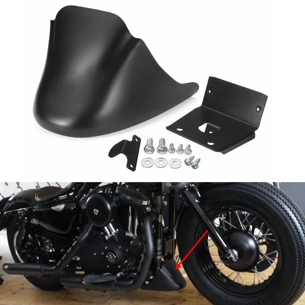 Мотоцикл черный Передний спойлер подбородок обтекатель Крышка для Harley Davidson Sportster 883 XL1200 2004