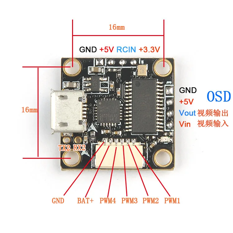 Super_S F3 полета Управление встроенное OSD встроенным 5 V BEC для внутреннего бесщеточный FPV гоночный Дрон Квадрокоптер F21183