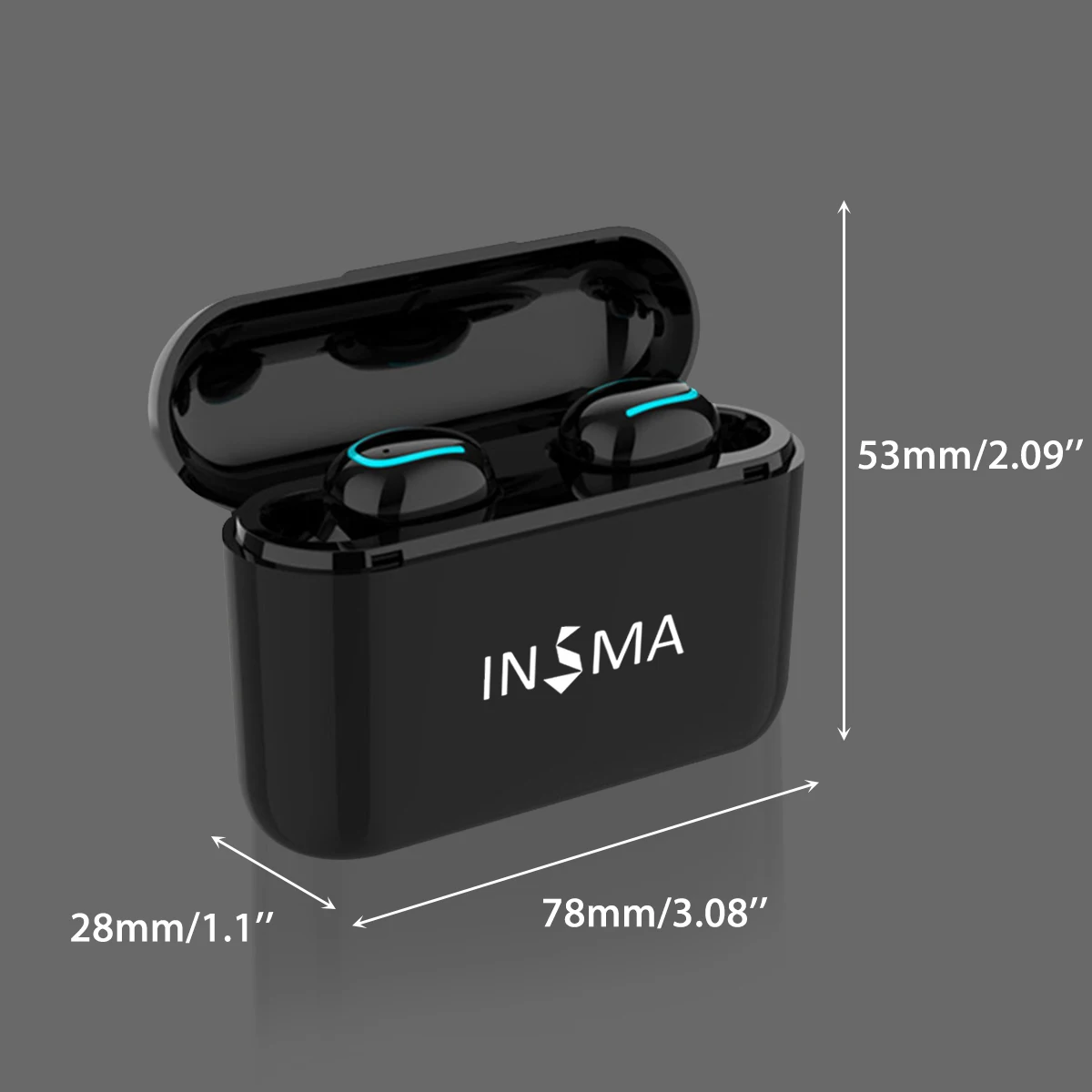 INSMA, 3500 мАч, bluetooth 5,0, наушники, TWS, беспроводные наушники, свободные руки, спортивные наушники, игровая гарнитура, телефон