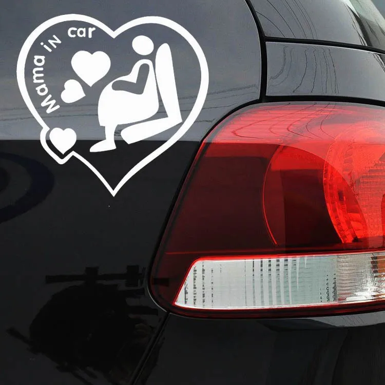 New car styling reflective personalized mama in mother to-be baby warning stickers |