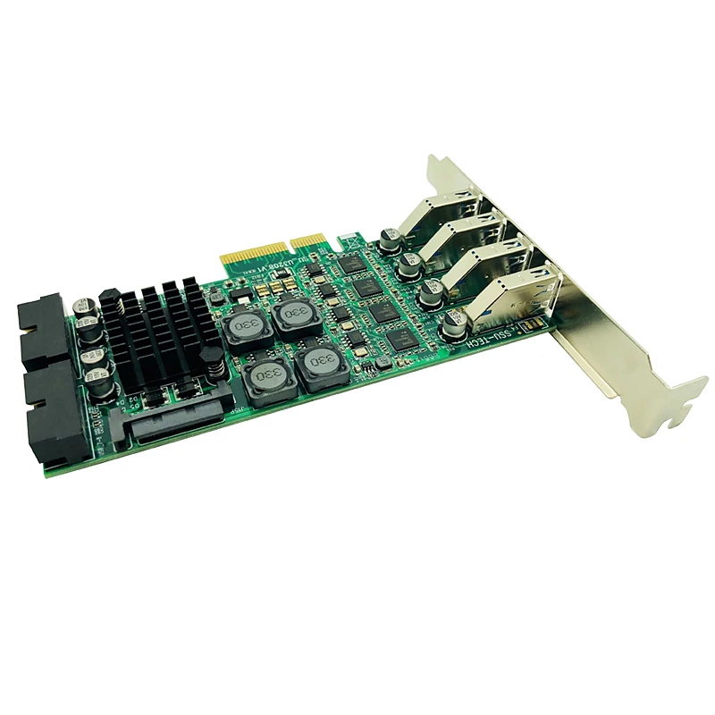 Pci Express Pci-e para Usb 3.0 Placa de Expansão Portas Controlador Usb 3.0 Alimentação Sata Independente Canais para Servidor de Câmera - Imagem 5