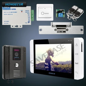 

HOMSECUR 7" Wired Door Phone Intercom System with Night Vision Function + White Monitor for Apartment 1C1M