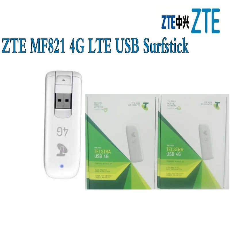 Лот из 10 шт. ZTE MF821 модем 4 г LTE USB surfstick 100 Мбит/с для загрузки Скорость белый плюс антенны