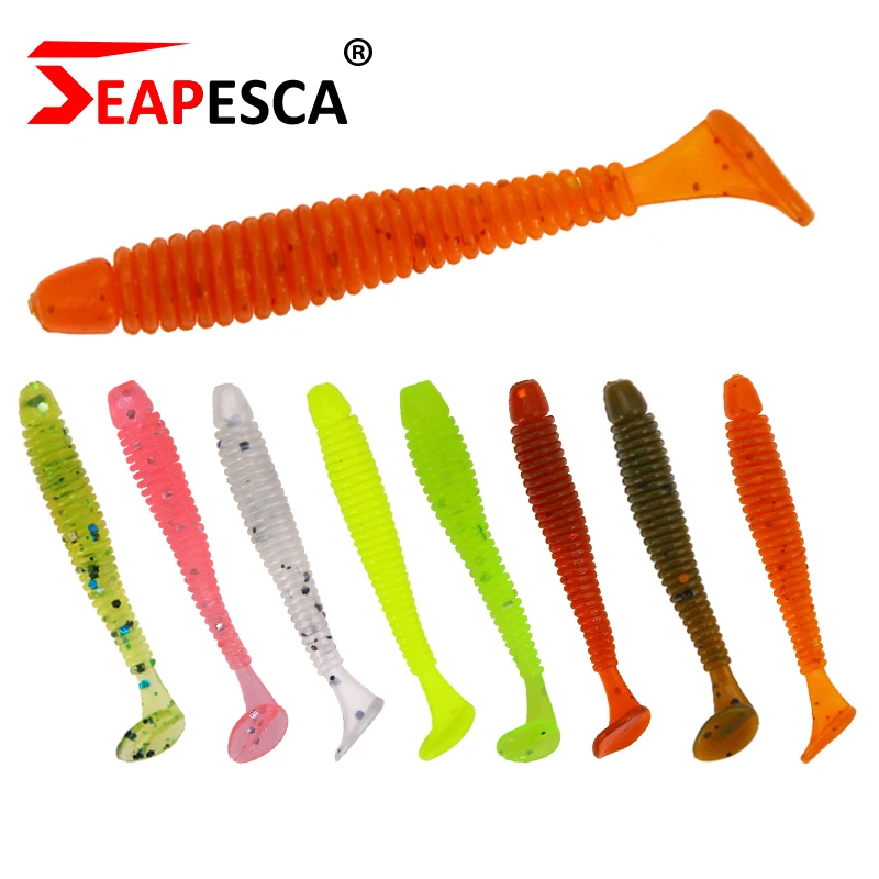 SEAPESCA 5 шт. воблеры Мягкая приманка с хвостом червь Grubs 45 мм 0 8 г рыболовная Aritificial