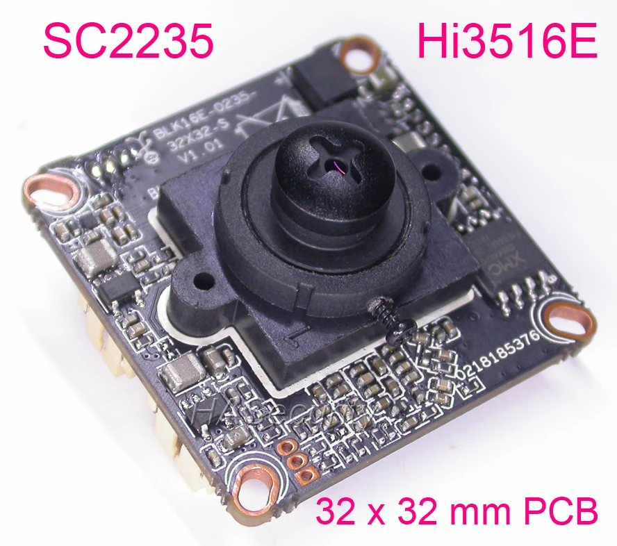 Специальный объектив 3 7 мм H.265 / H.264 (1080P) 1/2.7 &quotSmartSens SC2235 CMOS датчик изображения + Hi3516E
