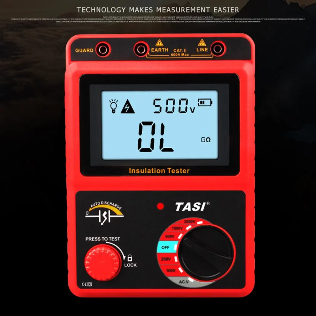 

HD Digita Insulation Resistance Tester Meter ohmmeter Portable Volt Voltmeter lectronic diagnostic-tool TA8322 LCD Backlight