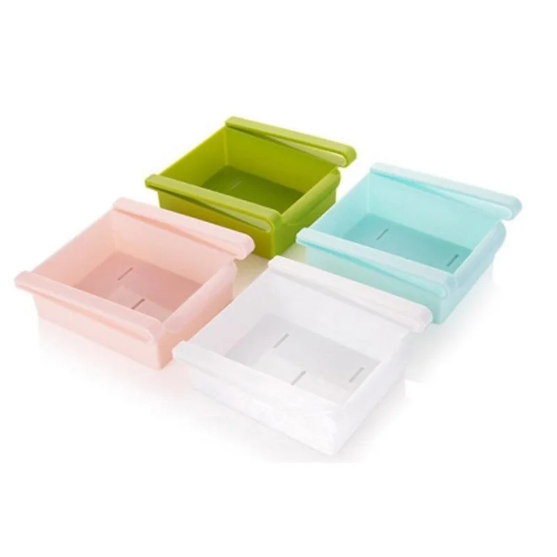 

Fridge Freezer Slided Kitchen Organization Storage Box Rack Holder Tool storge colorful 16.2X15.5X7cm For food book jewelry
