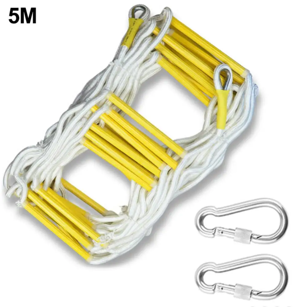 3M 5M Rope Ladder Soft Rescue Escape Ladder Emergency Work Safety Response Fire Rescue Rock Climbing Engineering Ladder