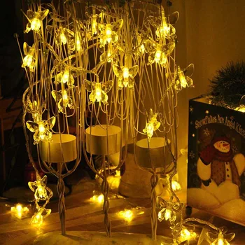 

4.2M 40Leds Butterfly LED String Light Battery Fairy Lights Indoor Outdoor Christmas New Year Holiday Wedding Decor Lighting