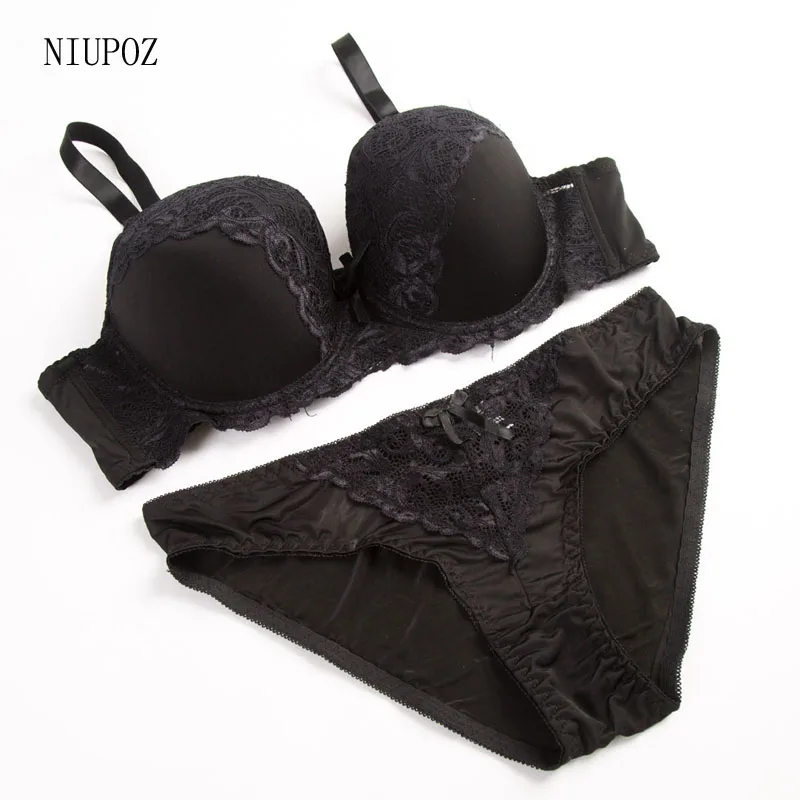 2018 Luxury Bras Set Plus Size D Cup Underwire Sexy Women Panties and