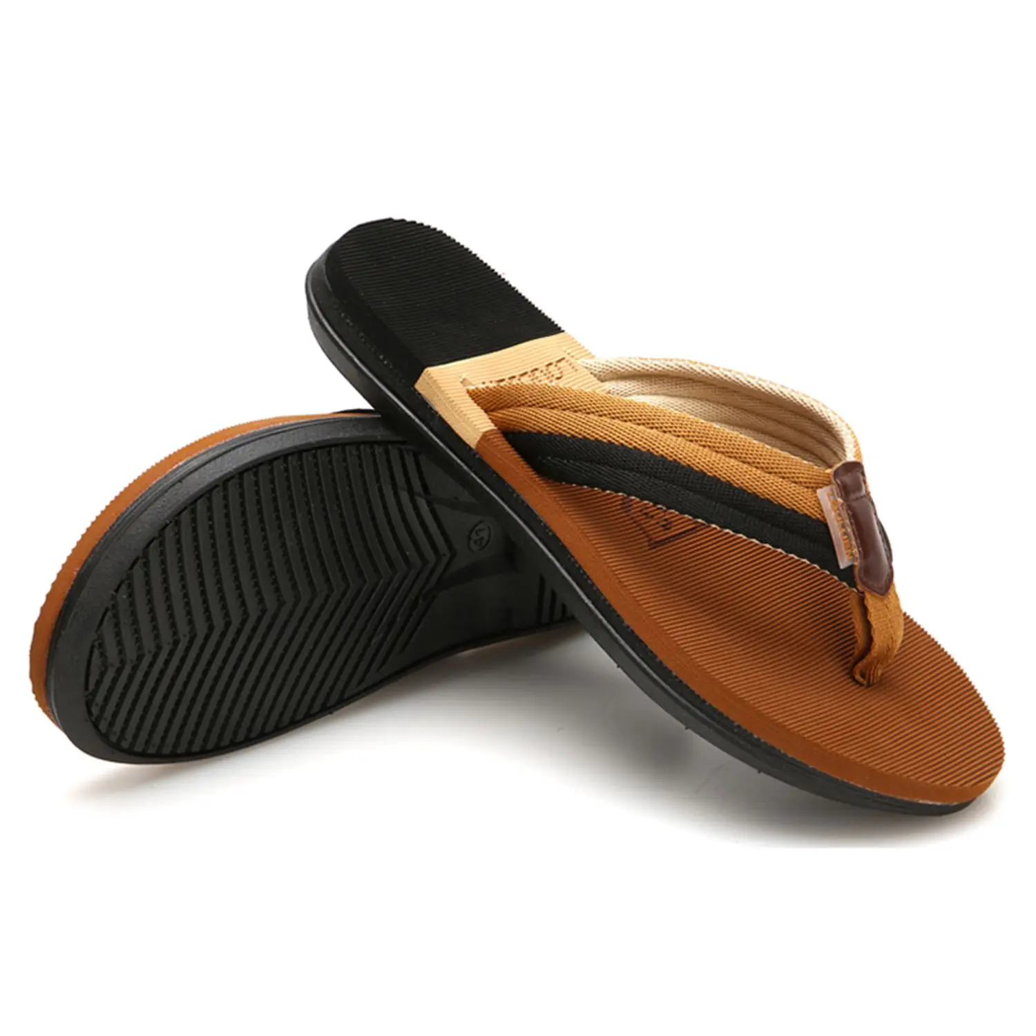 

HEBA Beach Sandals Sandalias Men Shoes Summer Slippers Flip Flops Men Sandals Hombre Chausson Homme Casual Walking Shoes Brown