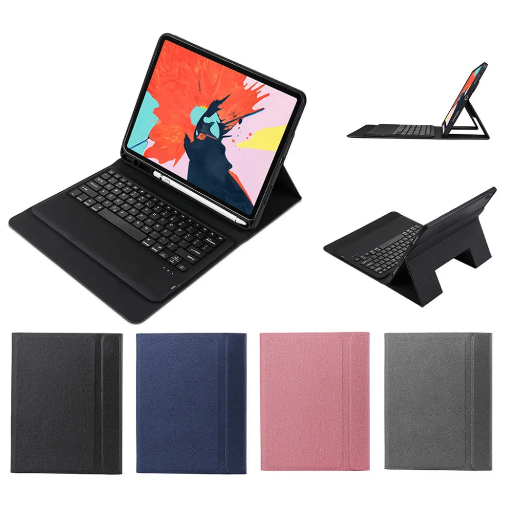 

Anti-skid 12.9 Inch Pen Slot Case Cover+Detachable comfortable ergonomic design Wireless Bluetooth Keyboard For iPad Pro