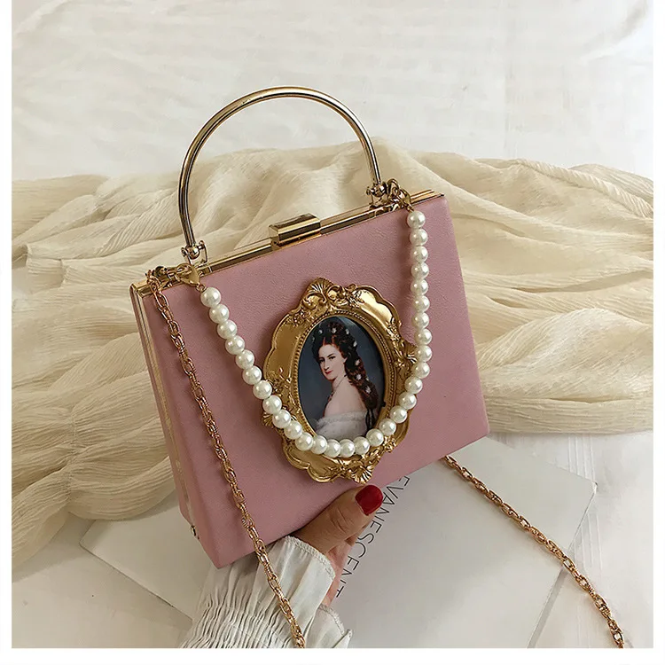 Модная винтажная викторианская сказочная перламутровая ручная сумка на плечо Женская цепочка Ренессанс вечерние дорожные сумки сумка на плечо