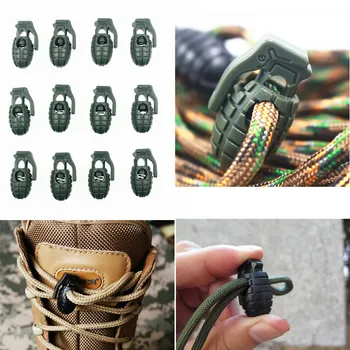 

Shoe Lace Buck 10 Pcs EDC Outdoor Hiking Boots Shoes Grenade Shoelace Tightening Non-Slip Buckle Shoelace Buckle Clip Camping