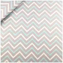 Белый Синий Серый саржевый с волновым орнаментом, хлопковая ткань для шитья, пэчворк, кошелек, кошелек, кукла, постельные принадлежности, текстильный материал, ткань