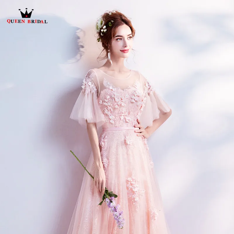 Вечернее платье розовое с цветами и бусинами на заказ 2020|robe de soiree|robe denew evening dresses |
