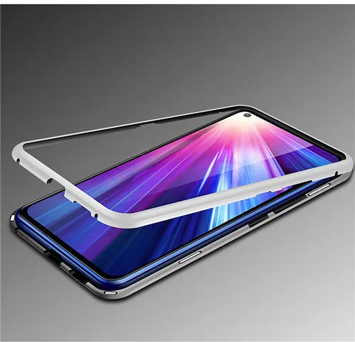 Transparent silver 360 Полный Магнитный чехол для телефона для huawei P30 P20 Pro P10 Коврики 20 Nove 3 3I Y9 Алюминий бампер Honor 20 V20 V10 8X MAX чехол - Цвет: Transparent silver