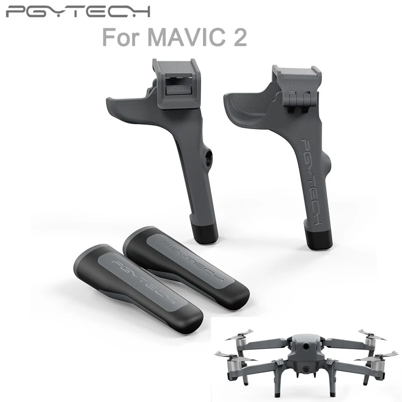 Для DJI Mavic 2 Pro PGYTECH шасси расширение/пропеллер с мотором держатель фиксатор/пульт дистанционного управления экран защита шеи ремешок - Цвет: Landing Gear