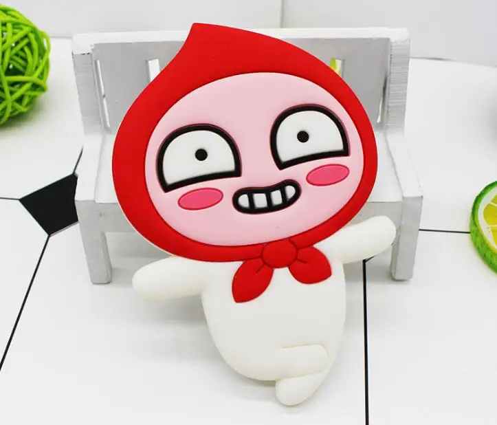 10pcs/lot Silicone Cartoon Portable Small Mirror Cute Girls Makeup Mirror Pocket Mirror For Beauty Tools