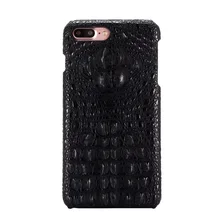 Настоящее Cuir véritable чехол для iPhone 7 Plus 7 Plus сотовый телефон Роскошные 3D крокодил узор Ретро Винтаж Жесткий Coquille крышка Capas