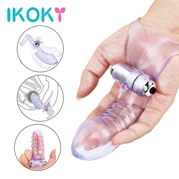 IKOKY Finger Sleeve Vibrator G Spot Massage Clit Stimulate Female Masturbator Sex Toys For Women Sex Shop  Adult Products 1
