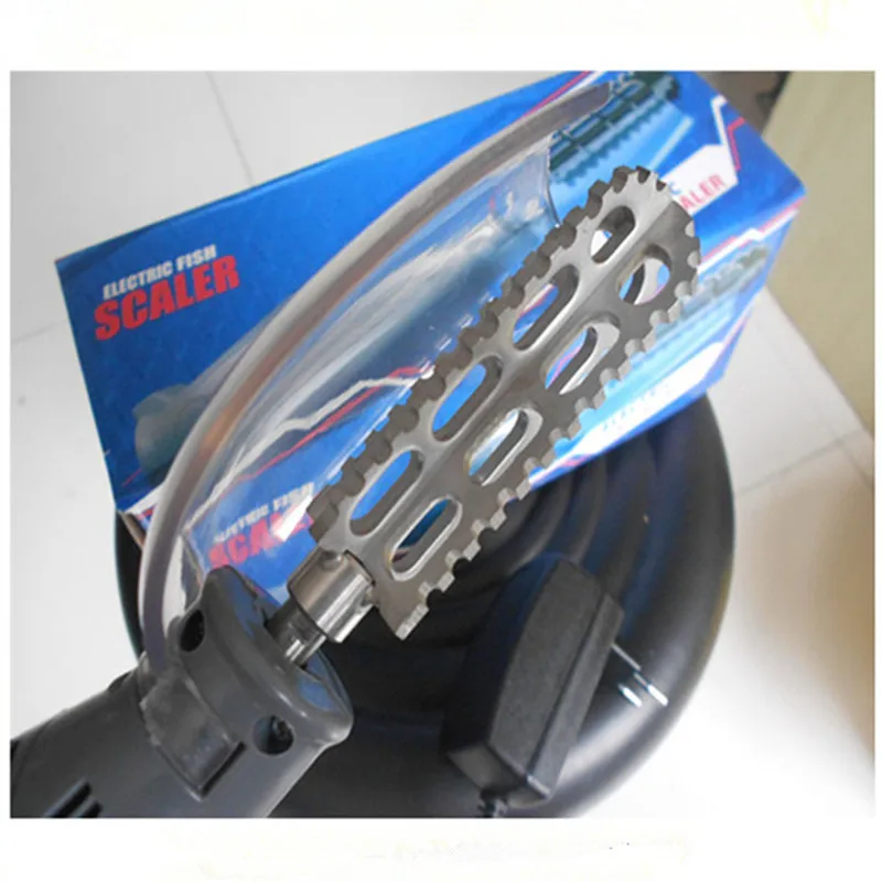 Household electric fish scaler with stainless steel head/ cordless fish scales scraper scaling descaler machine for wholesale