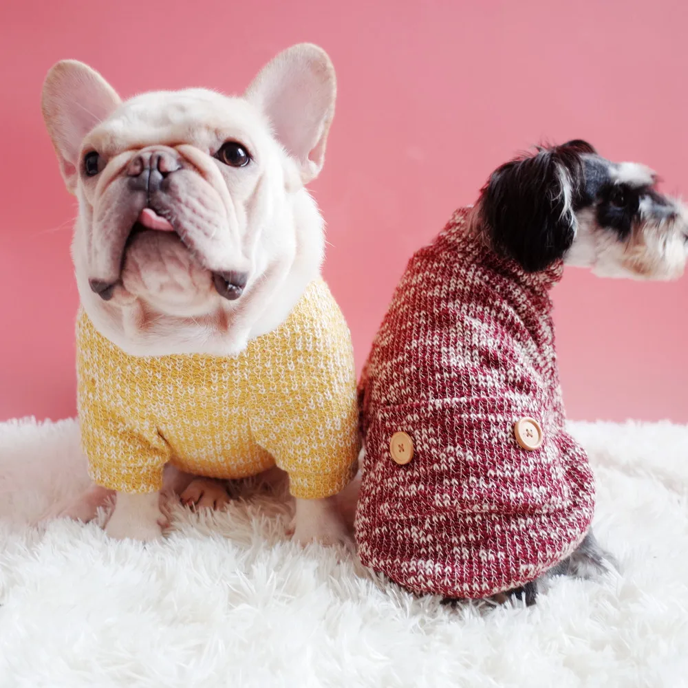

[MPK Dog Winter Wear] Warm Dog Sweater, Wool Sweater for French Bulldogs, Small to Medium Size Dogs