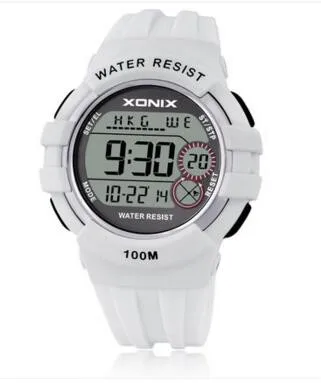 Спортивные часы для мальчиков и девочек, водонепроницаемые часы 100 м, многофункциональные светодиодные часы для плавания, защищенные часы