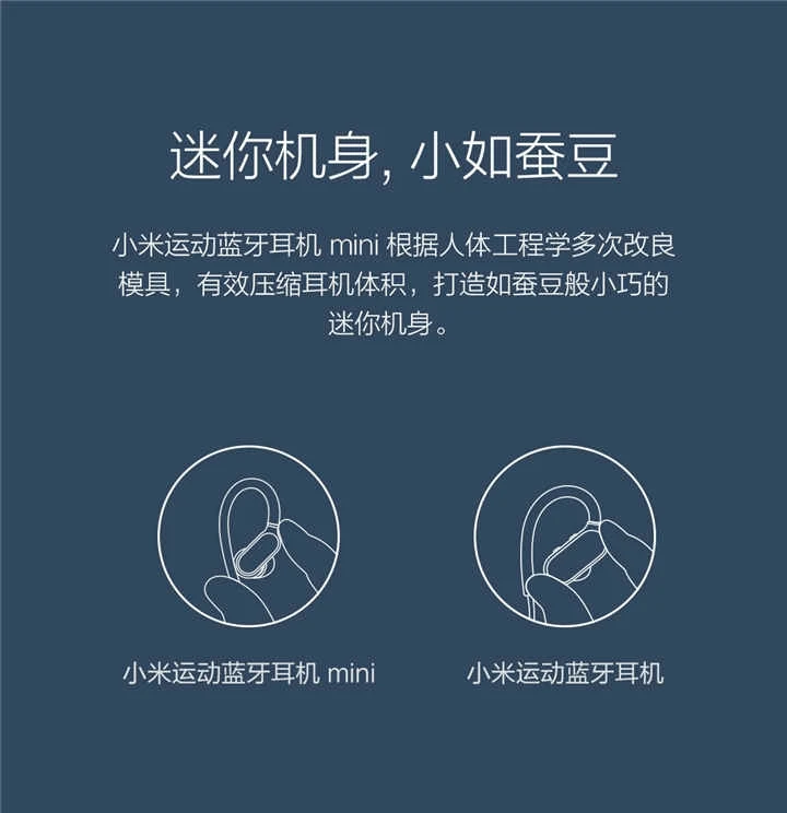Оригинальная Xiaomi mi Спортивная гарнитура Lite/standard/mi ni Беспроводная Bluetooth 4,1 Водонепроницаемая IPX4 анти-капля долгое время игры