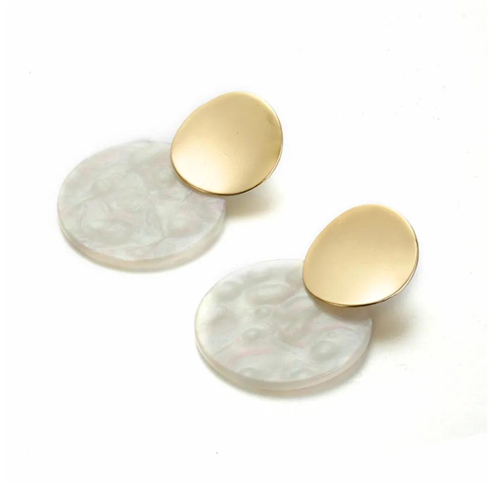 

ECODAY Korean Earrings Metal Shell Drop Earrings for Women Statement Earrings Pendientes Mujer Oorbellen Brincos 2019 Jewelry