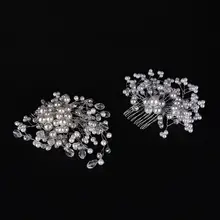 Женские свадебные заколки для волос с искусственным жемчугом, заколки для волос с кристаллами для невесты, подружки невесты, свадебные красивые украшения для волос