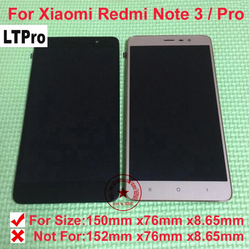 

LTPro TOP Quality LCD Display Touch Screen Digitizer Assembly with frame For Xiaomi Redmi Note 3 Pro Mobile Replacement parts