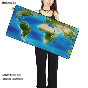 

Mairuige 2018 Hot Selling Extra Large Old World Map Gaming Mousepad Anti-slip Natural Rubber Gaming Mouse Mat with Locking Edge