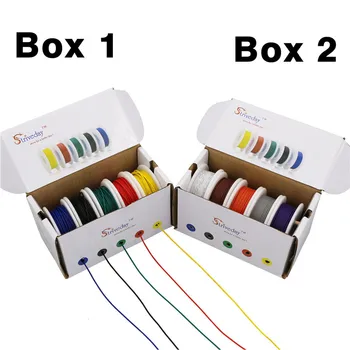 

100m UL 1007 28AWG 10 color Mix box package Electrical Wire Cable Line Airline Copper PCB Wire