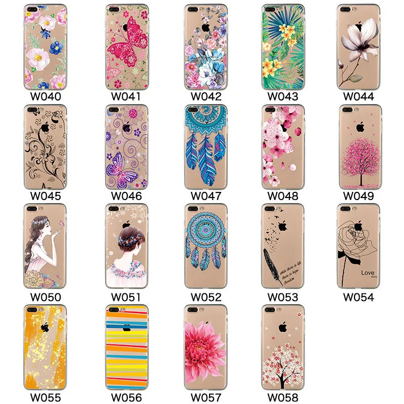 Case For iphone 6s plus iphone Case Silicone Printing Ultra-Thin Transparent Soft TPU Cell Phone Cases For iPhone 6S Cover